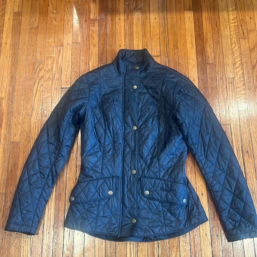 Barbour Navy Flyweight Cavalry Quilted Jacket